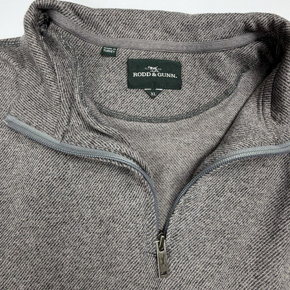 Rodd & Gunn Grey Quarter Zip Pullover Size XL Made in Turkey - Picture 3 of 10